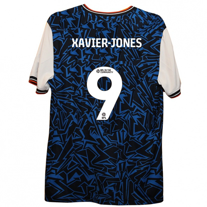 Danxen Damen Tate Xavier-Jones #9 Blau Schwarz Weiß Auswärtstrikot Trikot 2025/26 T-Shirt