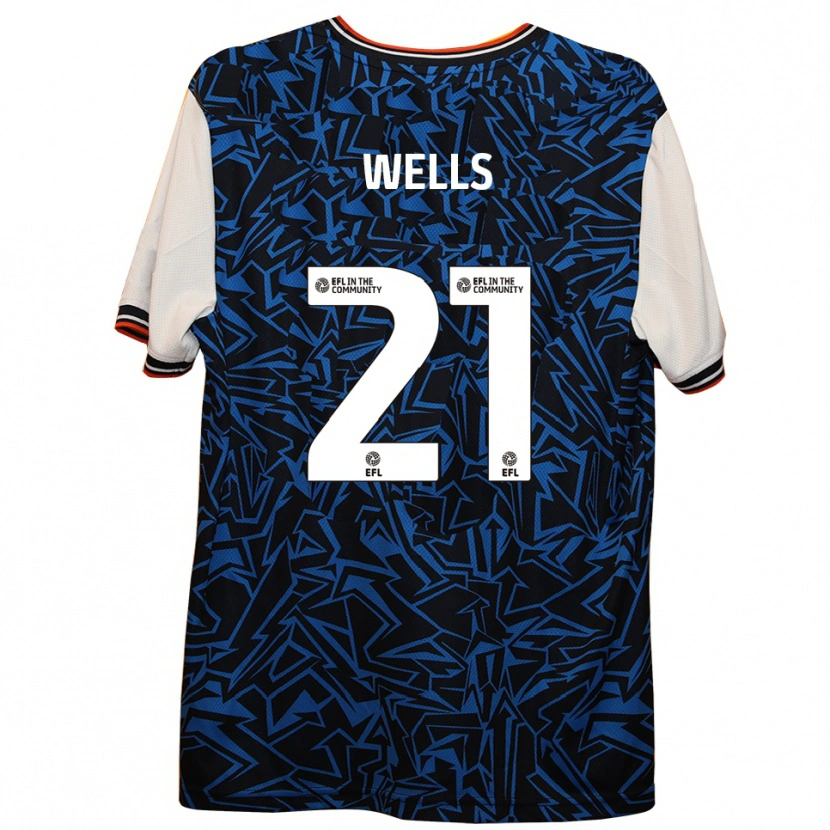 Danxen Damen Nahki Wells #21 Blau Schwarz Weiß Auswärtstrikot Trikot 2025/26 T-Shirt