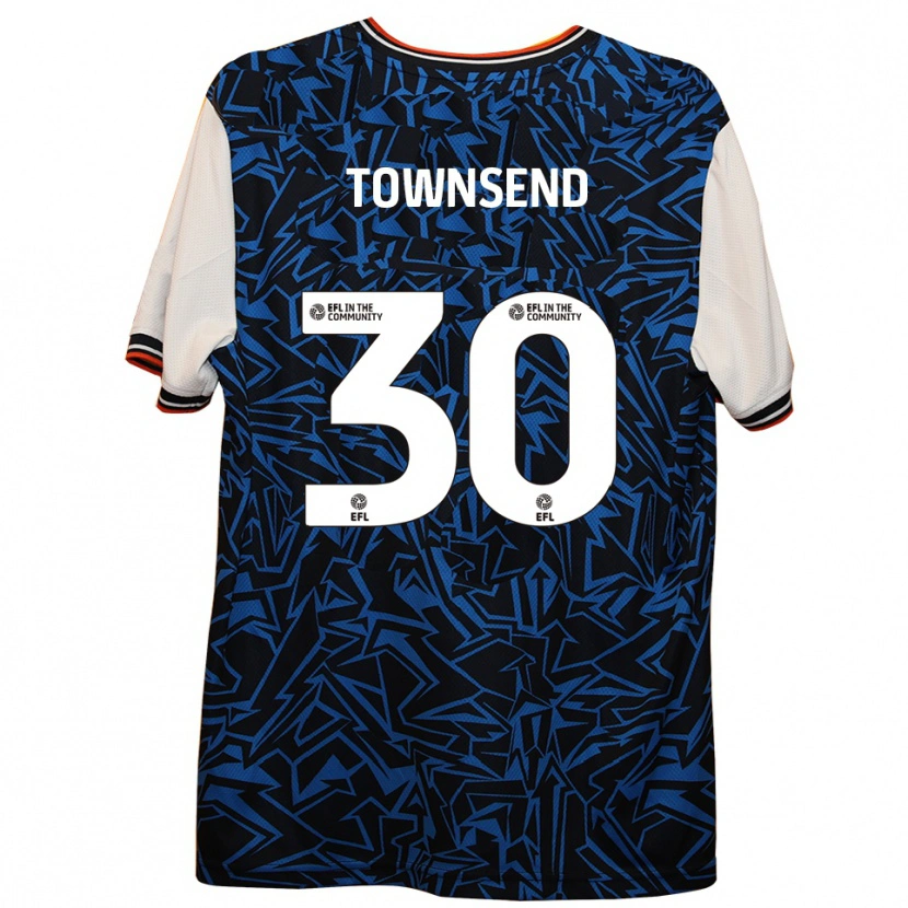Danxen Damen Andros Townsend #30 Blau Schwarz Weiß Auswärtstrikot Trikot 2025/26 T-Shirt