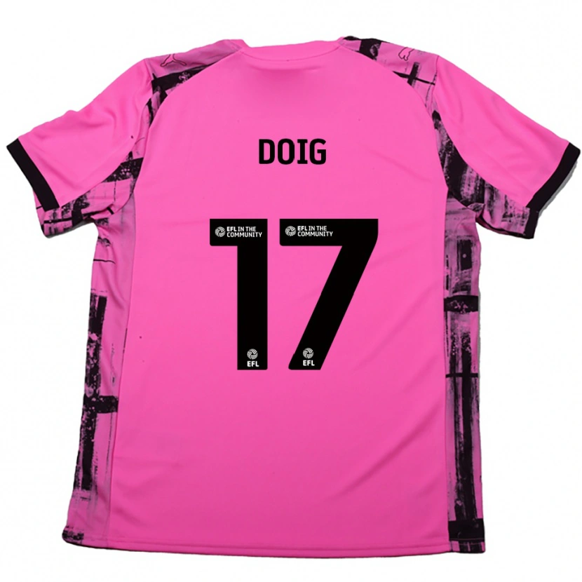 Danxen Damen Keira Doig #17 Rosenrot Schwarz Auswärtstrikot Trikot 2025/26 T-Shirt