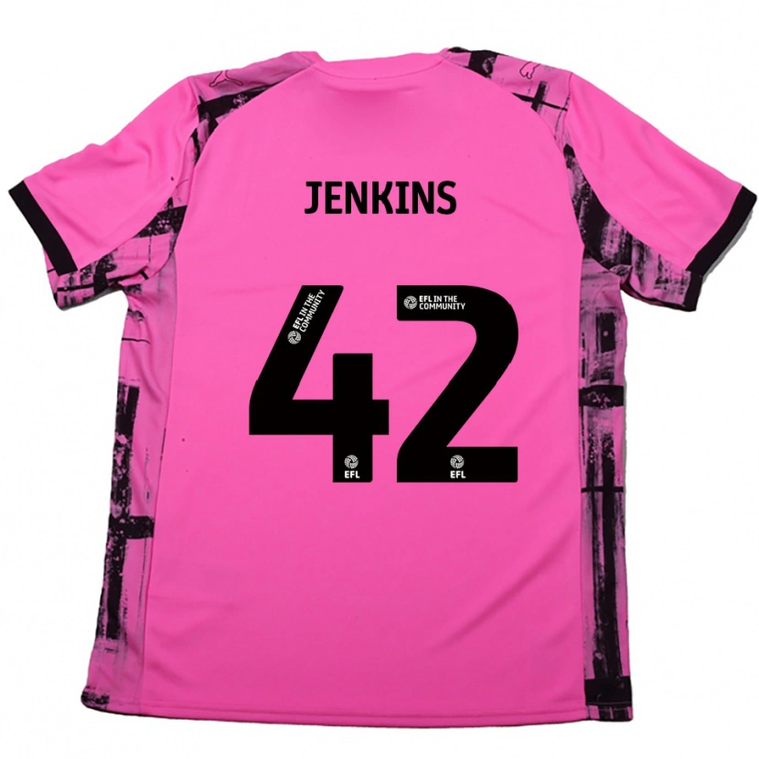 Danxen Damen Leo Jenkins #42 Rosenrot Schwarz Auswärtstrikot Trikot 2025/26 T-Shirt
