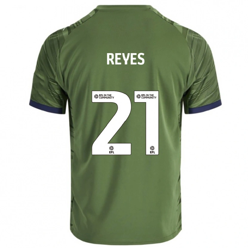 Danxen Damen Vicente Reyes #21 Grün Weiß Auswärtstrikot Trikot 2025/26 T-Shirt