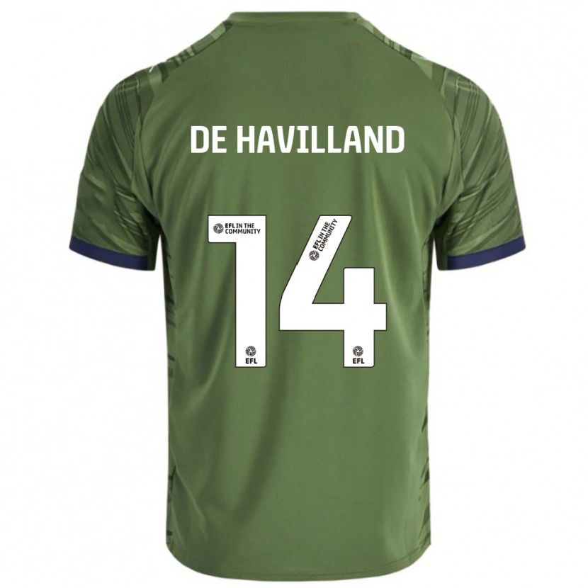 Danxen Damen Ryan De Havilland #14 Grün Weiß Auswärtstrikot Trikot 2025/26 T-Shirt