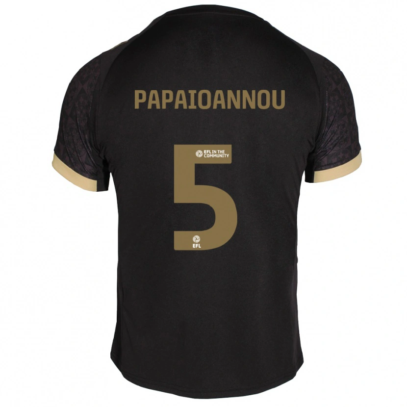 Danxen Damen Panagiota Papaioannou #5 Schwarz Gold Auswärtstrikot Trikot 2025/26 T-Shirt