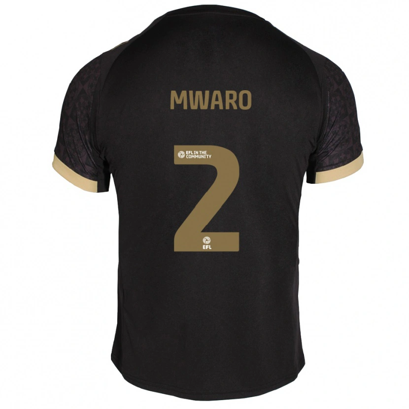Danxen Damen Joe Mwaro #2 Schwarz Gold Auswärtstrikot Trikot 2025/26 T-Shirt
