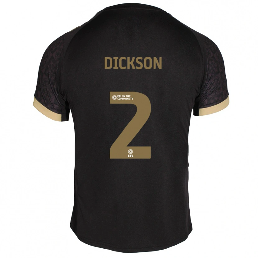 Danxen Damen Kathryn Dickson #2 Schwarz Gold Auswärtstrikot Trikot 2025/26 T-Shirt