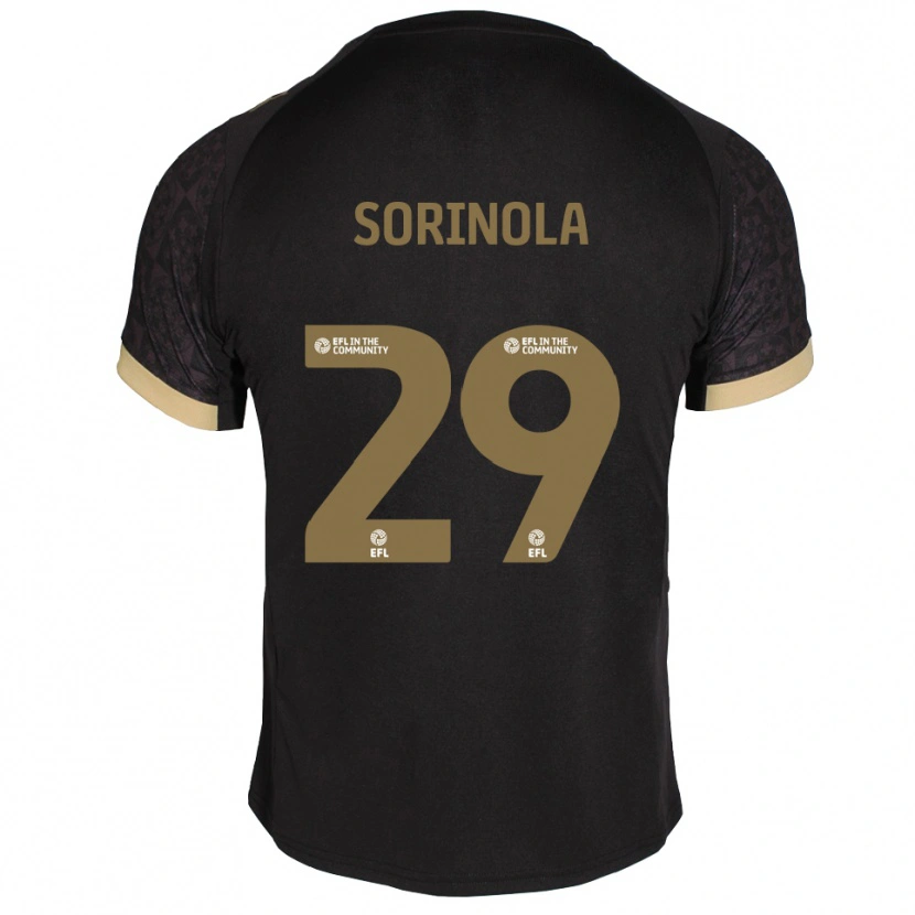 Danxen Damen Matthew Sorinola #29 Schwarz Gold Auswärtstrikot Trikot 2025/26 T-Shirt
