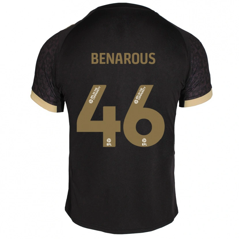 Danxen Damen Ayman Benarous #46 Schwarz Gold Auswärtstrikot Trikot 2025/26 T-Shirt