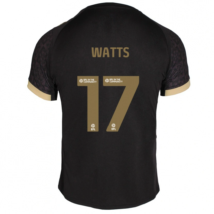Danxen Damen Caleb Watts #17 Schwarz Gold Auswärtstrikot Trikot 2025/26 T-Shirt