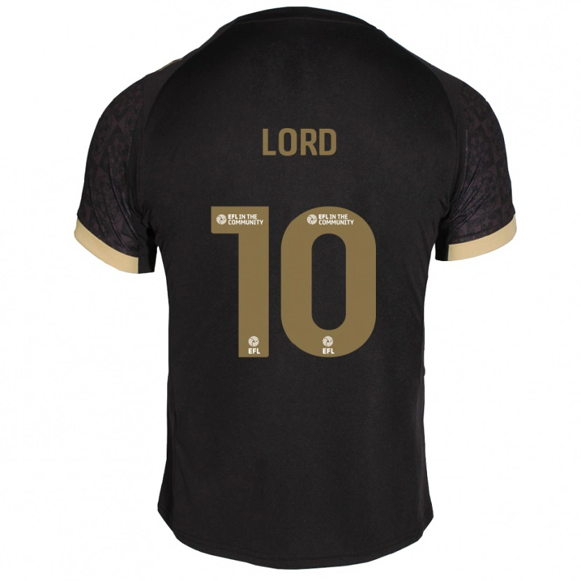 Danxen Damen Sam Lord #10 Schwarz Gold Auswärtstrikot Trikot 2025/26 T-Shirt