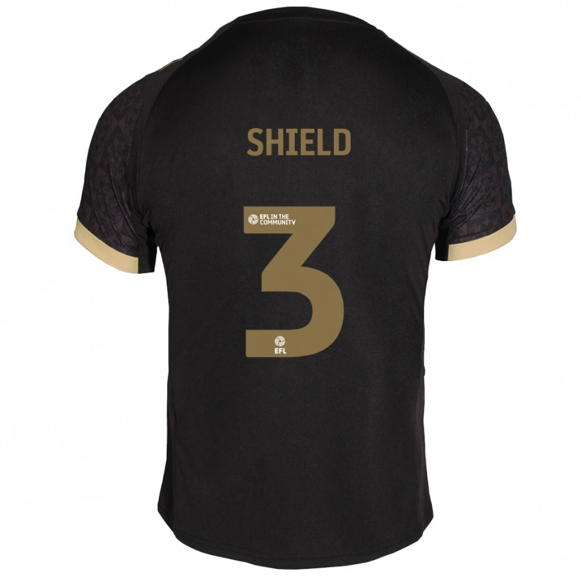 Danxen Damen Harry Shield #3 Schwarz Gold Auswärtstrikot Trikot 2025/26 T-Shirt