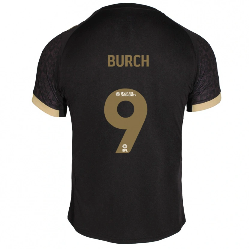 Danxen Damen Kian Burch #9 Schwarz Gold Auswärtstrikot Trikot 2025/26 T-Shirt