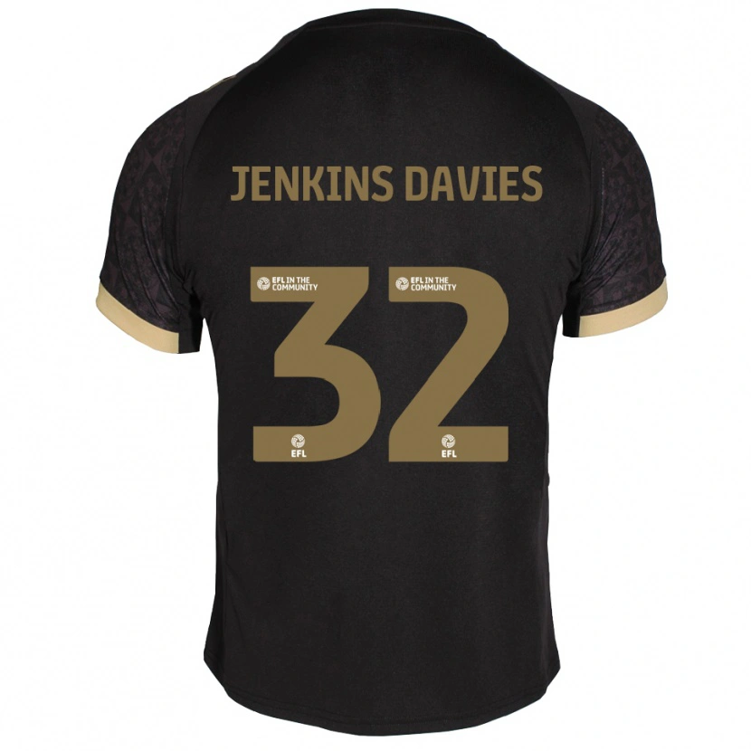 Danxen Damen Will Jenkins-Davies #32 Schwarz Gold Auswärtstrikot Trikot 2025/26 T-Shirt