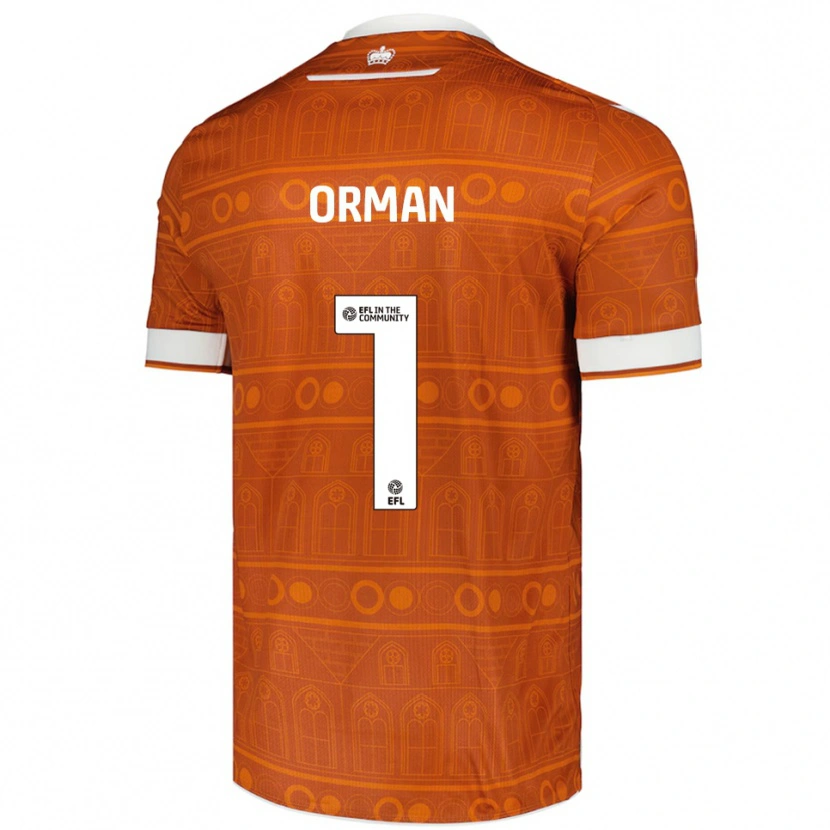 Danxen Damen Emily Orman #1 Orange Weiß Auswärtstrikot Trikot 2025/26 T-Shirt