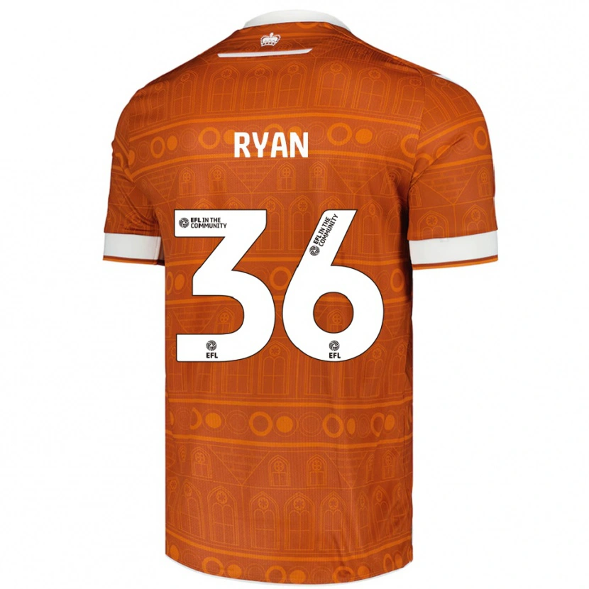 Danxen Damen John Ryan #36 Orange Weiß Auswärtstrikot Trikot 2025/26 T-Shirt