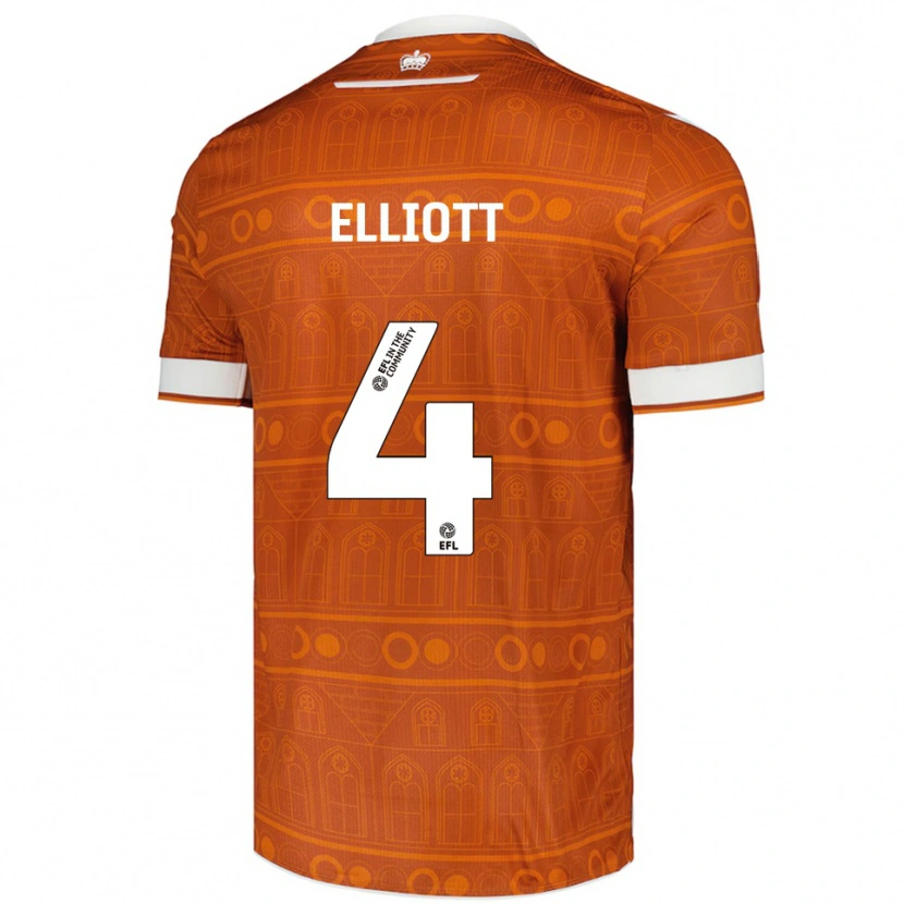 Danxen Damen Ben Elliott #4 Orange Weiß Auswärtstrikot Trikot 2025/26 T-Shirt