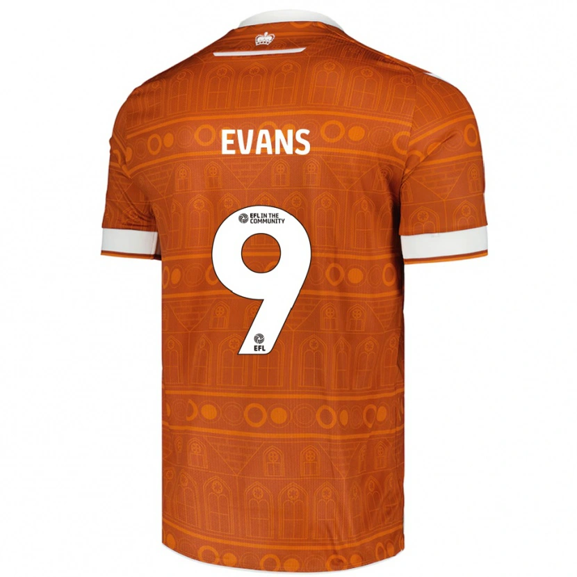 Danxen Damen Reece Evans #9 Orange Weiß Auswärtstrikot Trikot 2025/26 T-Shirt