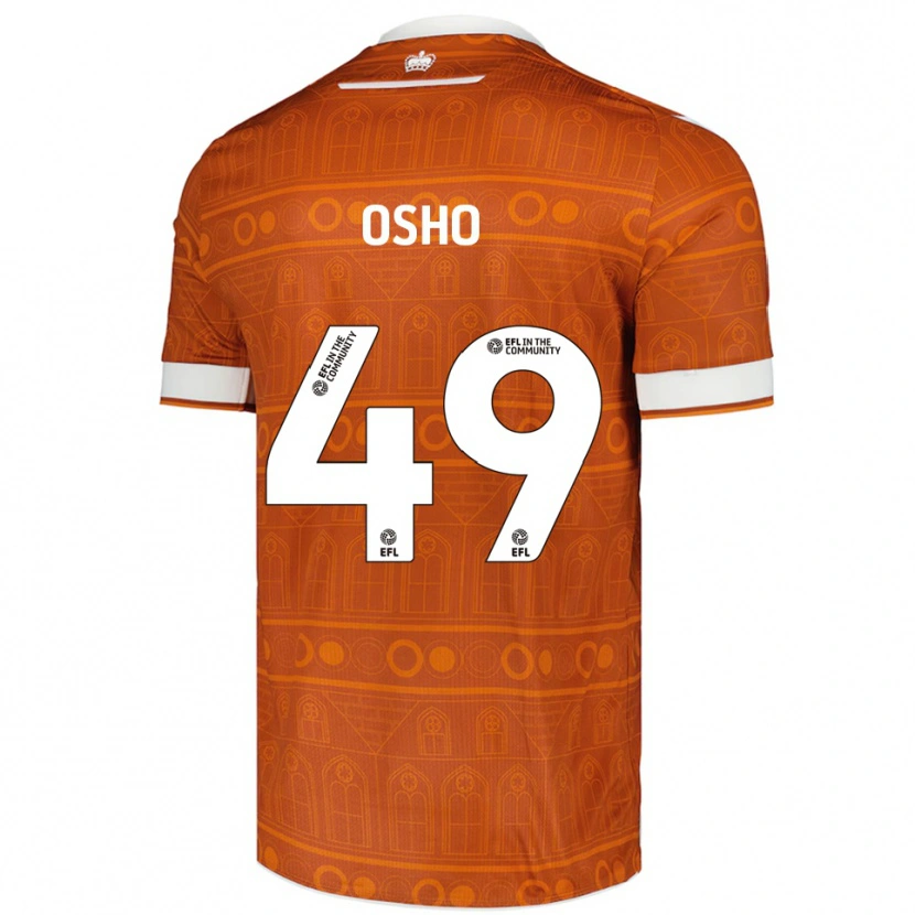 Danxen Damen Emmanuel Osho #49 Orange Weiß Auswärtstrikot Trikot 2025/26 T-Shirt