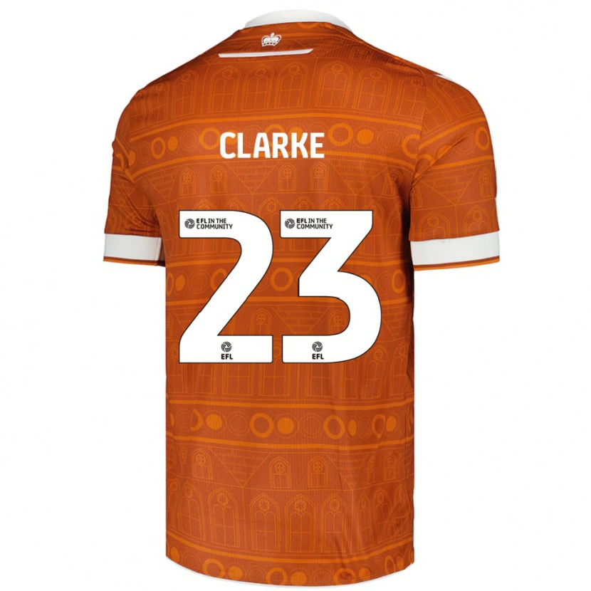 Danxen Damen John Clarke #23 Orange Weiß Auswärtstrikot Trikot 2025/26 T-Shirt