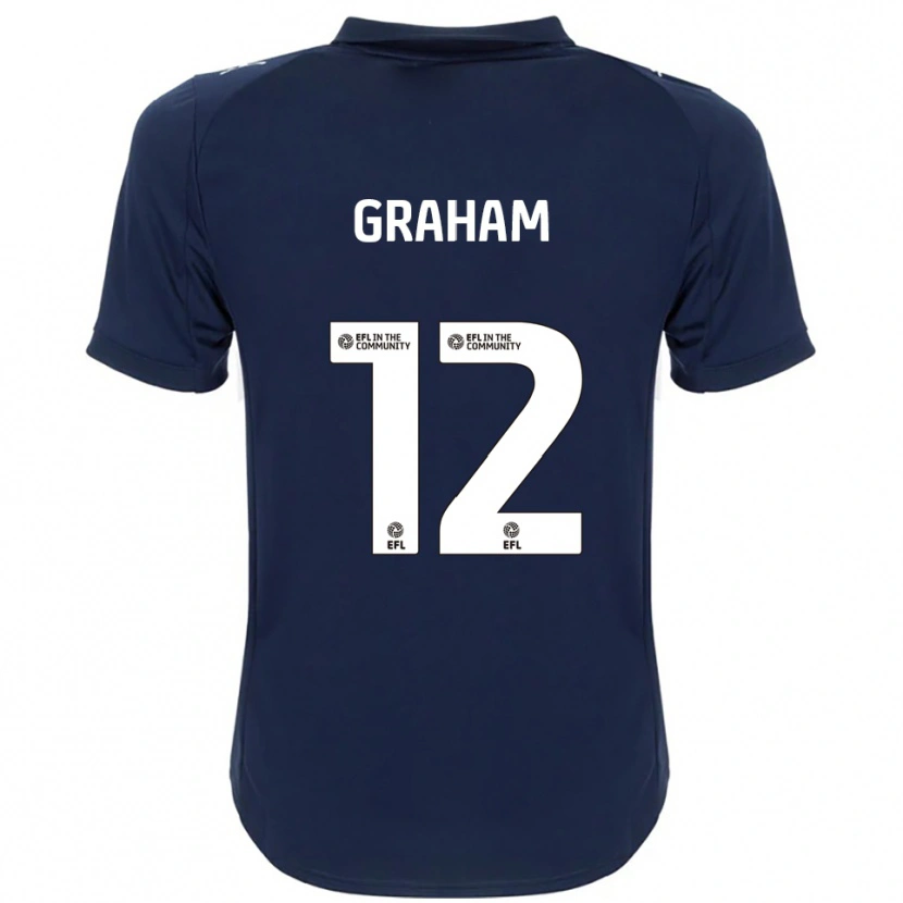 Danxen Damen Leo Graham #12 Marine Weiß Auswärtstrikot Trikot 2025/26 T-Shirt