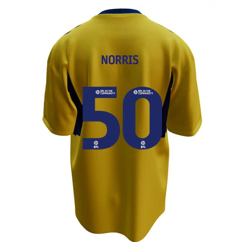 Danxen Damen Will Norris #50 Gelb Blau Auswärtstrikot Trikot 2025/26 T-Shirt