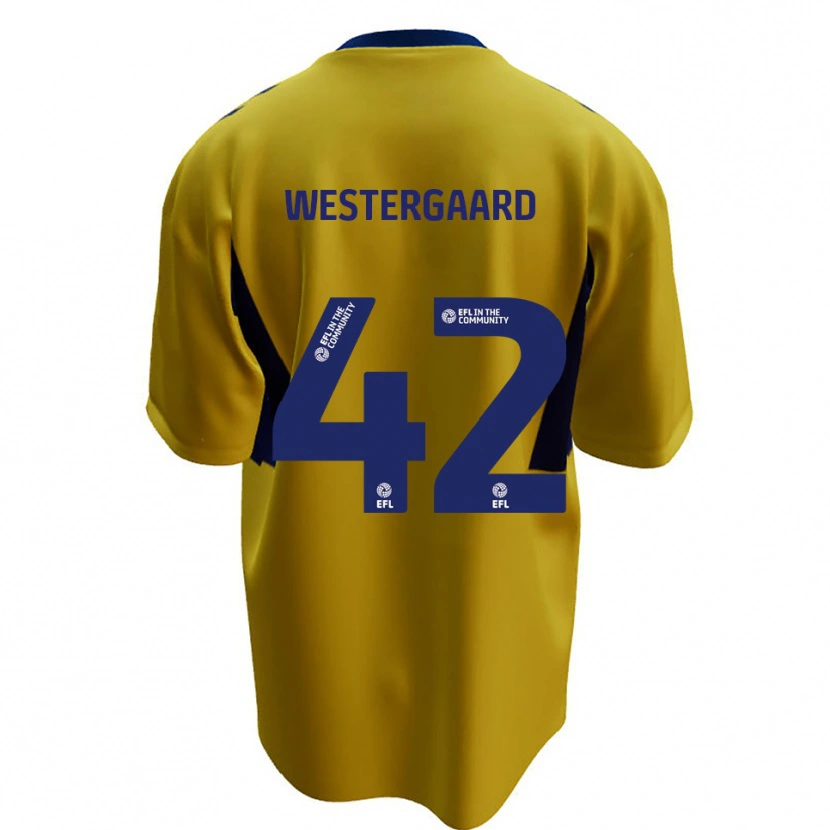 Danxen Damen Magnus Westergaard #42 Gelb Blau Auswärtstrikot Trikot 2025/26 T-Shirt