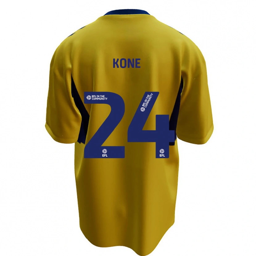 Danxen Damen Richard Kone #24 Gelb Blau Auswärtstrikot Trikot 2025/26 T-Shirt