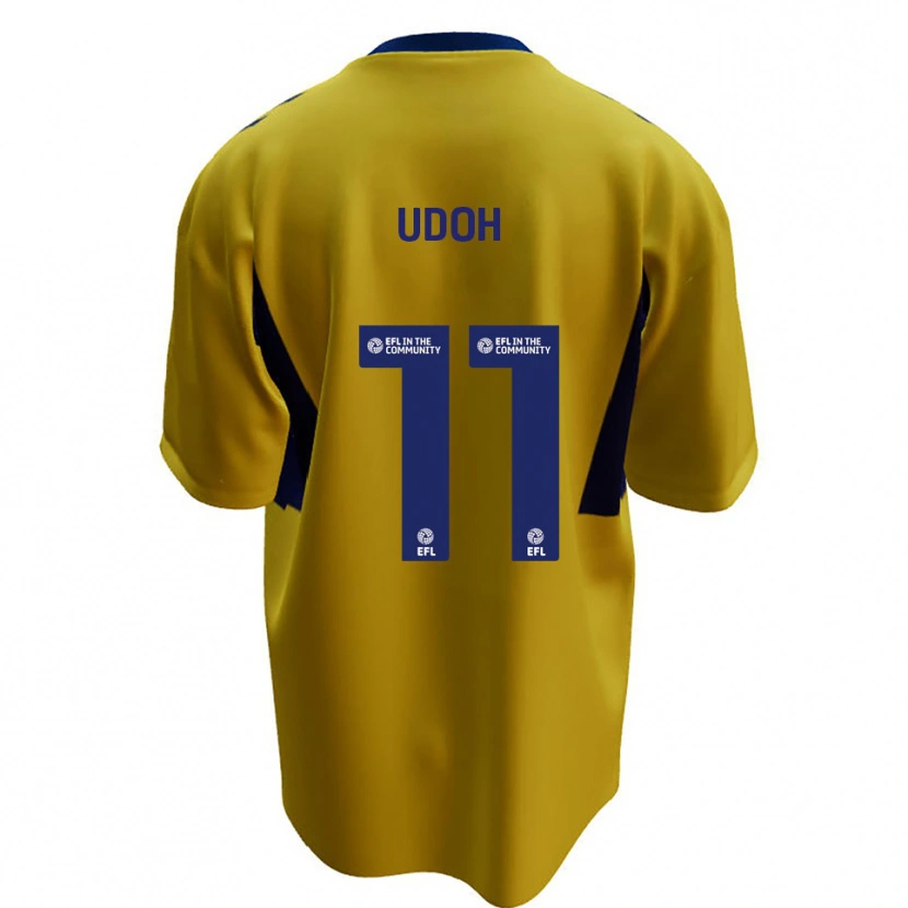 Danxen Damen Daniel Udoh #11 Gelb Blau Auswärtstrikot Trikot 2025/26 T-Shirt