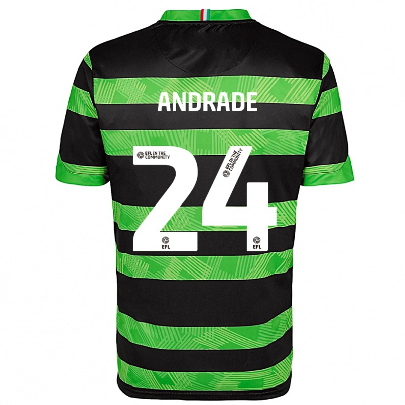 Danxen Damen Eduarda Andrade #24 Schwarz Grün Auswärtstrikot Trikot 2025/26 T-Shirt