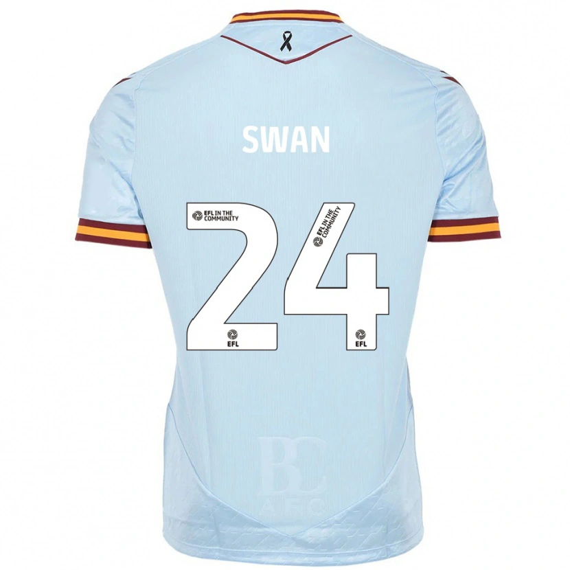 Danxen Damen Will Swan #24 Himmelblau Auswärtstrikot Trikot 2025/26 T-Shirt