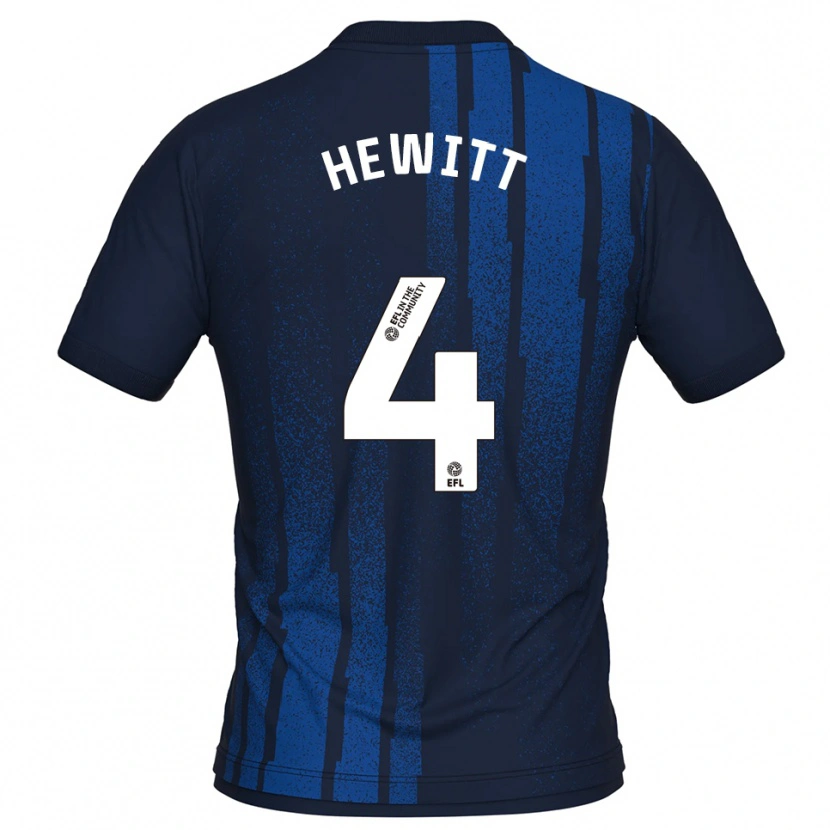 Danxen Damen Elliott Hewitt #4 Marine Weiß Auswärtstrikot Trikot 2025/26 T-Shirt
