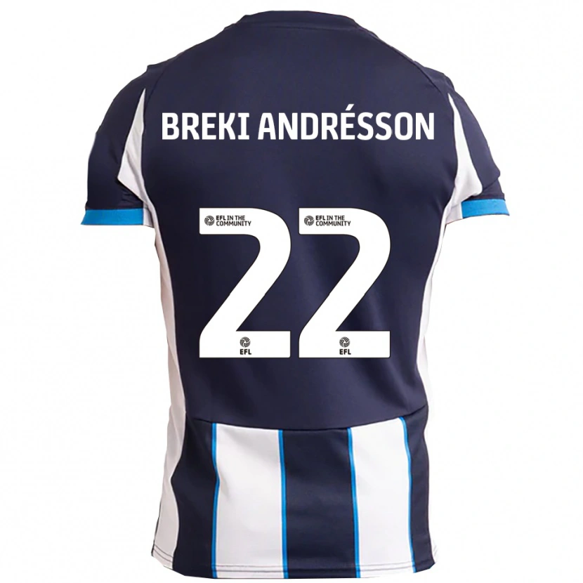 Danxen Damen Benoný Breki Andrésson #22 Weiß Marine Auswärtstrikot Trikot 2025/26 T-Shirt