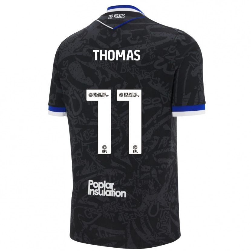 Danxen Damen Luke Thomas #11 Schwarz Weiß Auswärtstrikot Trikot 2025/26 T-Shirt