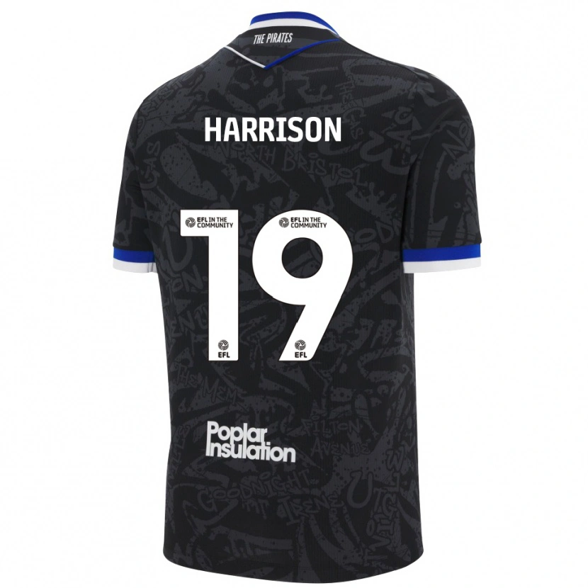 Danxen Damen Ellis Harrison #19 Schwarz Weiß Auswärtstrikot Trikot 2025/26 T-Shirt