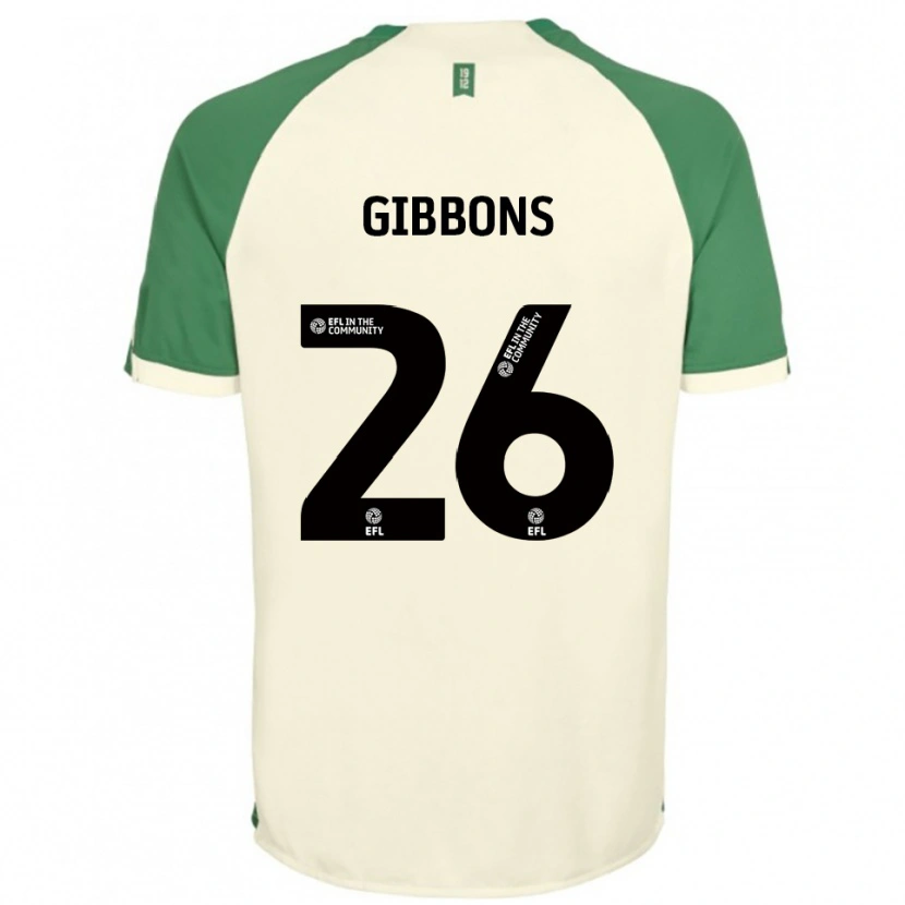 Danxen Damen James Gibbons #26 Cremeweiß Grün Auswärtstrikot Trikot 2025/26 T-Shirt