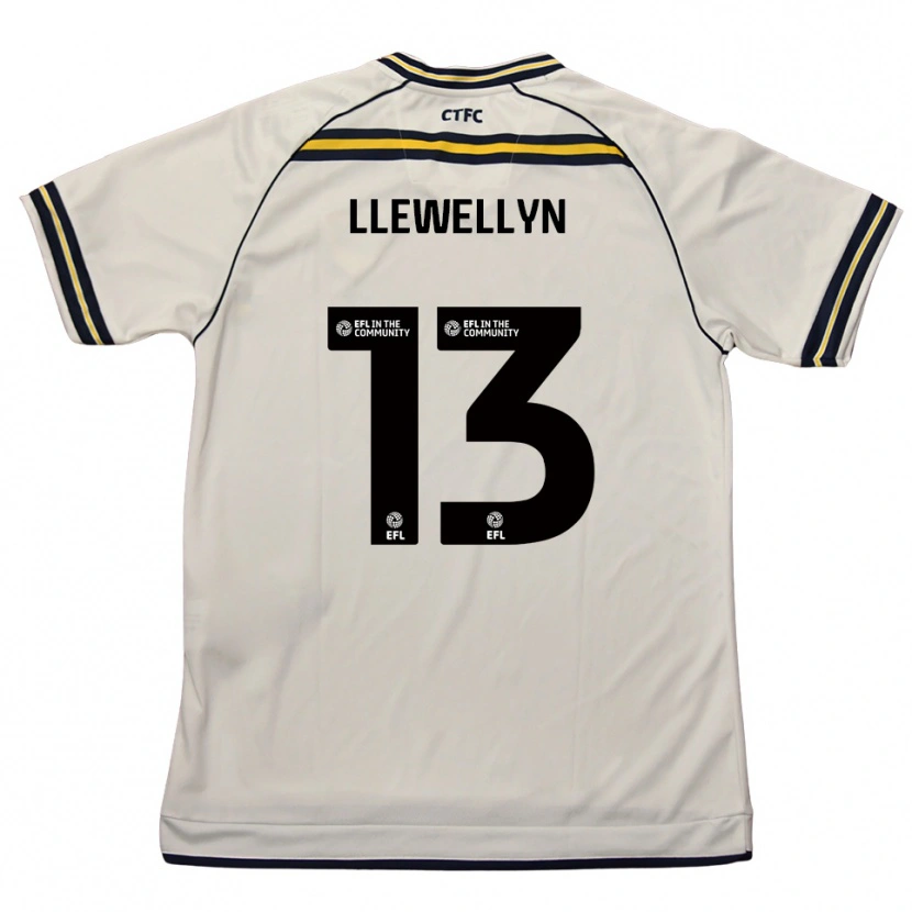 Danxen Damen Ffion Llewellyn #13 Weiß Marine Auswärtstrikot Trikot 2025/26 T-Shirt