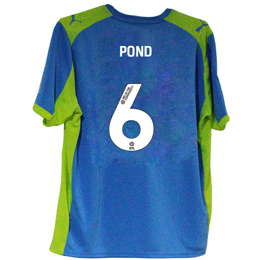 Danxen Damen Nathan Pond #6 Himmelblau Gelb Auswärtstrikot Trikot 2025/26 T-Shirt