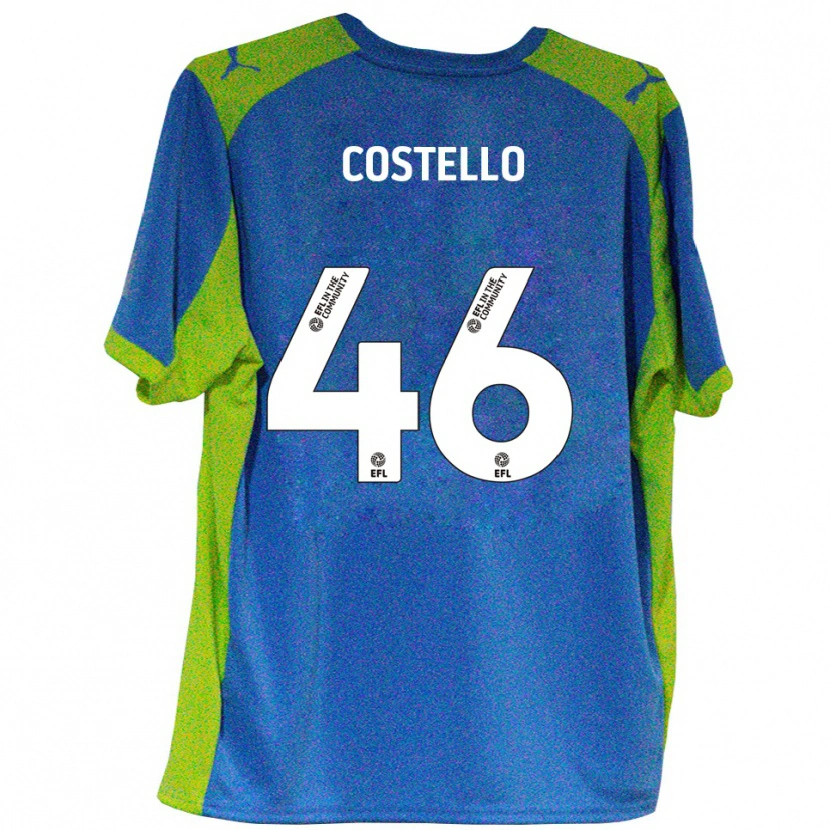 Danxen Damen Calum Costello #46 Himmelblau Gelb Auswärtstrikot Trikot 2025/26 T-Shirt