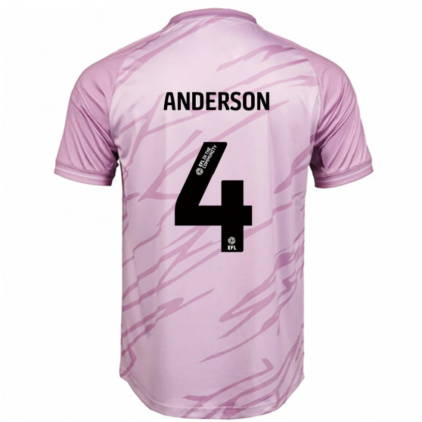 Danxen Damen Tom Anderson #4 Pink Schwarz Auswärtstrikot Trikot 2025/26 T-Shirt