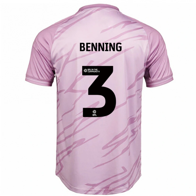 Danxen Damen Mal Benning #3 Pink Schwarz Auswärtstrikot Trikot 2025/26 T-Shirt