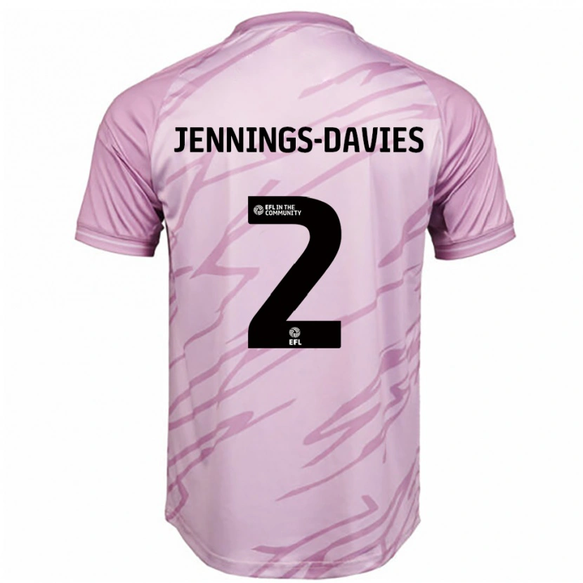 Danxen Damen Emily-Grace Jennings-Davies #2 Pink Schwarz Auswärtstrikot Trikot 2025/26 T-Shirt