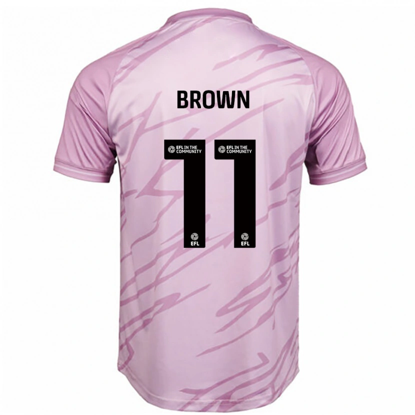 Danxen Damen Lucy Brown #11 Pink Schwarz Auswärtstrikot Trikot 2025/26 T-Shirt