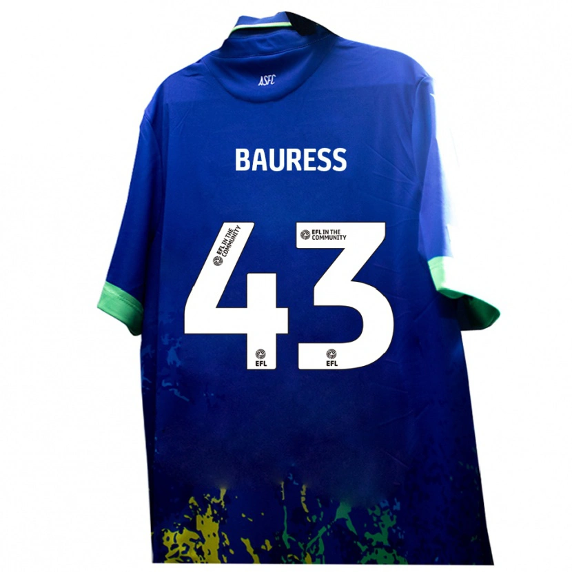 Danxen Damen Joe Bauress #43 Blau Gelb Auswärtstrikot Trikot 2025/26 T-Shirt