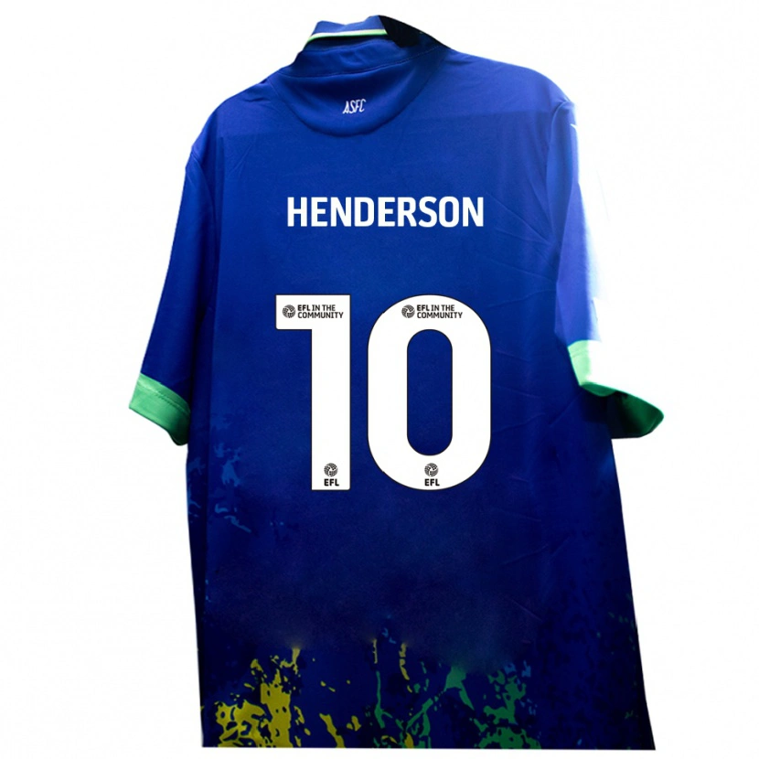 Danxen Damen Alex Henderson #10 Blau Gelb Auswärtstrikot Trikot 2025/26 T-Shirt
