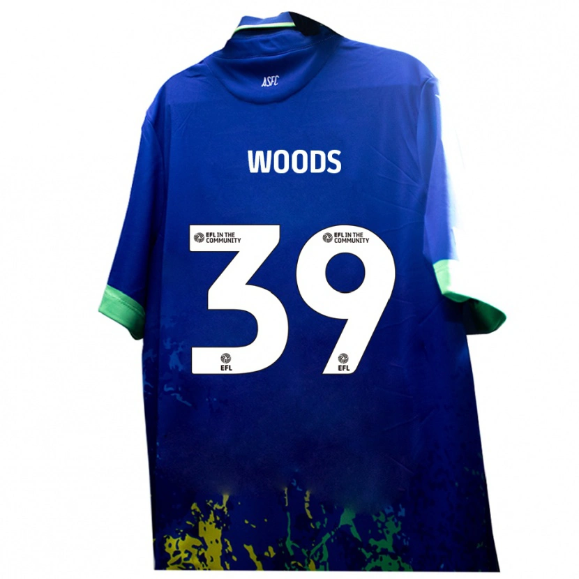 Danxen Damen Josh Woods #39 Blau Gelb Auswärtstrikot Trikot 2025/26 T-Shirt