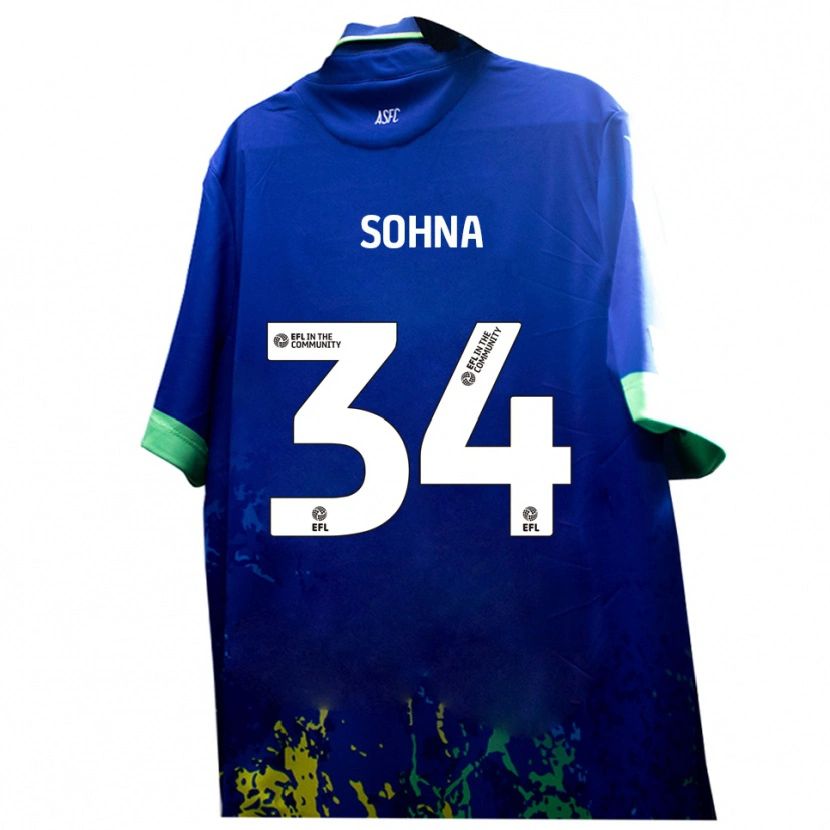 Danxen Damen Sheikh Sohna #34 Blau Gelb Auswärtstrikot Trikot 2025/26 T-Shirt