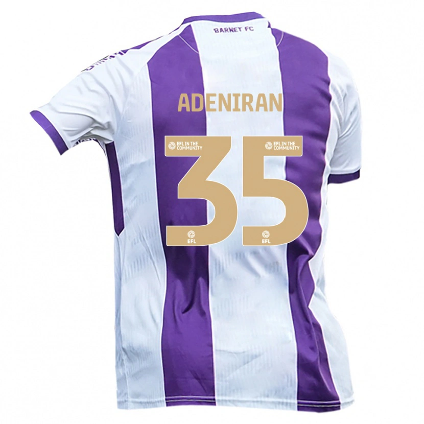 Danxen Damen Dennis Adeniran #35 Weiß Lila Auswärtstrikot Trikot 2025/26 T-Shirt