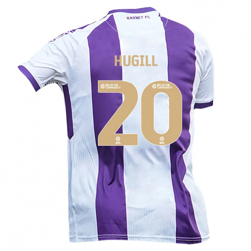 Danxen Damen Joe Hugill #20 Weiß Lila Auswärtstrikot Trikot 2025/26 T-Shirt