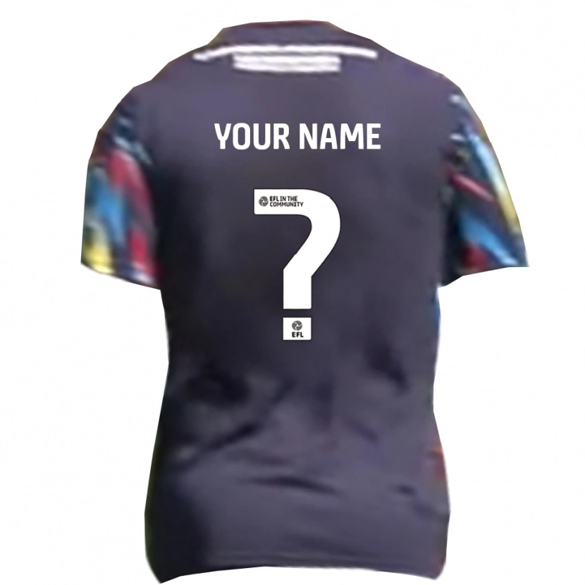 Danxen Damen Ihren Namen #0 Marine Gelb Rot Auswärtstrikot Trikot 2025/26 T-Shirt