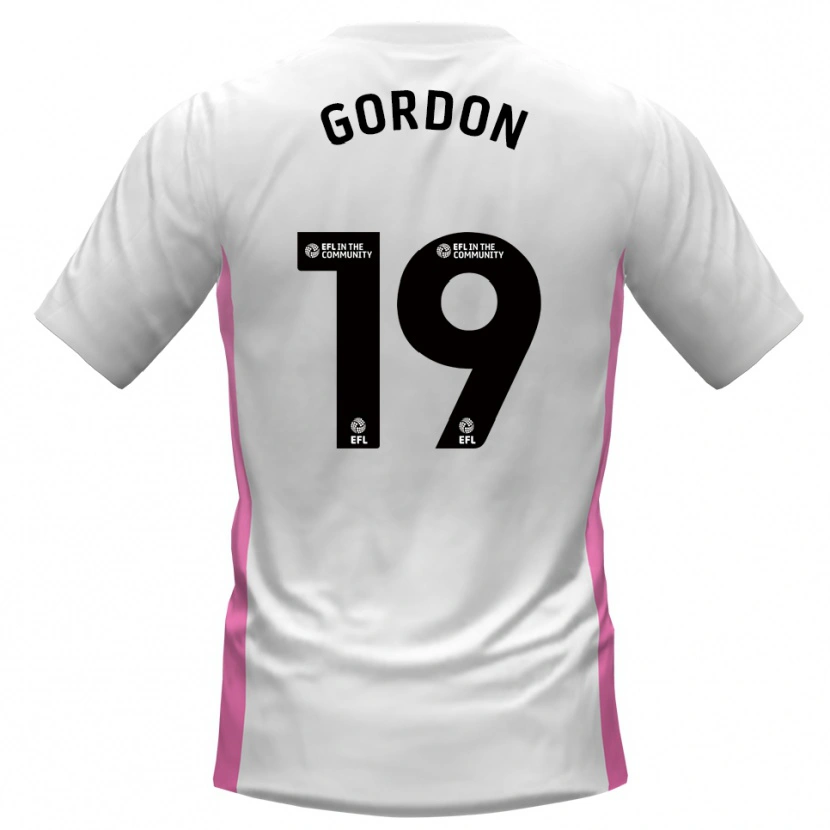 Danxen Damen Lewis Gordon #19 Weiß Rot Auswärtstrikot Trikot 2025/26 T-Shirt